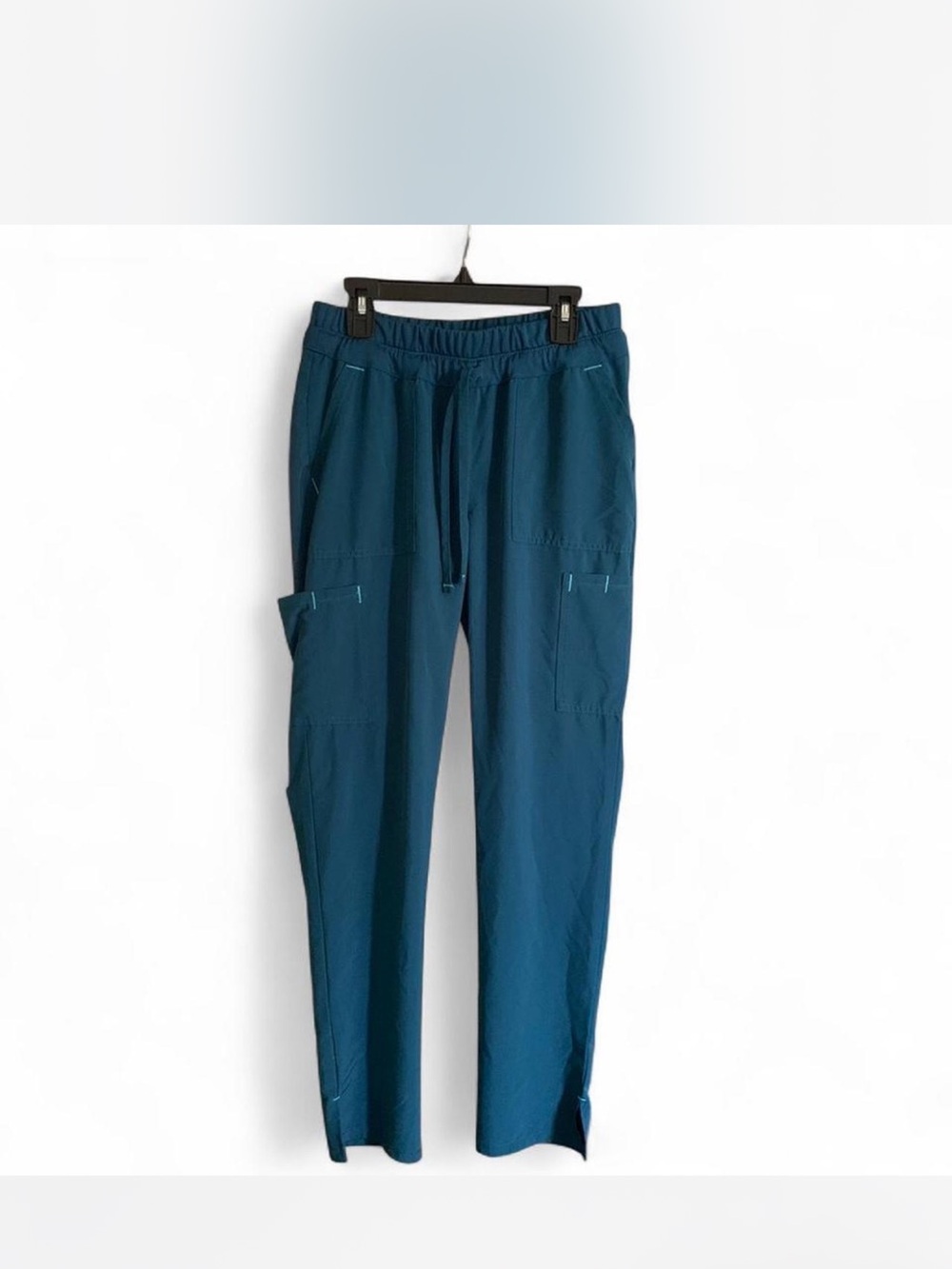 Womens Teal Pull-On scrub Pants size S